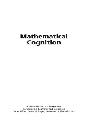 cover image of Mathematical Cognition